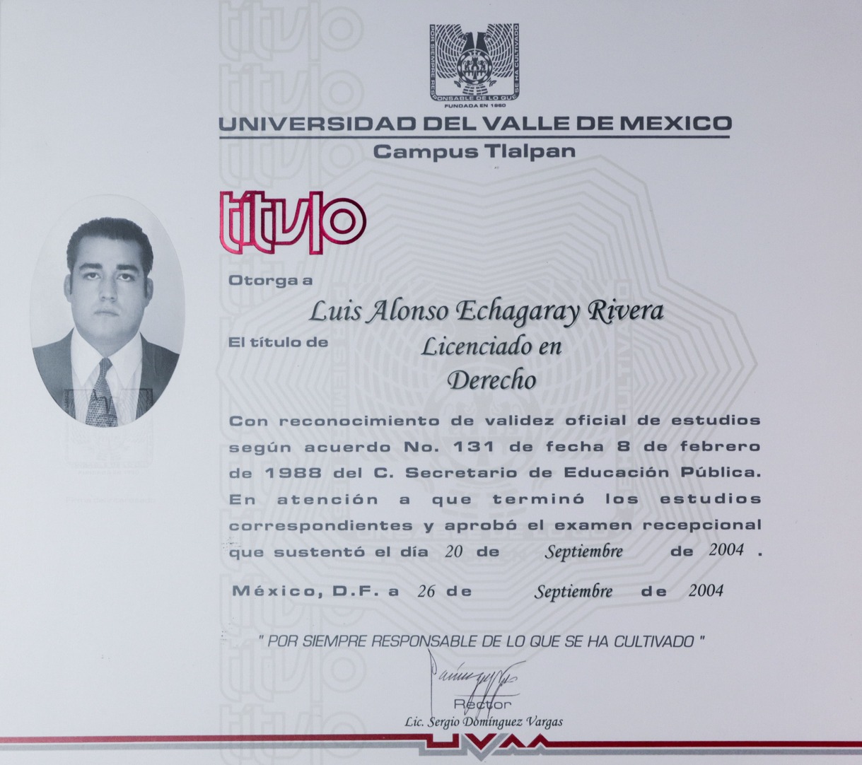 Dr. Luis Alonso Echagaray Rivera